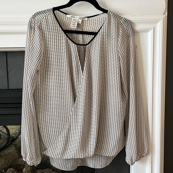 Max Studio Tops - Max Studio Sheer Crepe Wrap Blouse